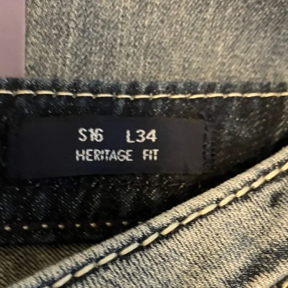 Vigoss Dark Blue Boot Cut Jeans with White Stitching - Picture 3 of 11